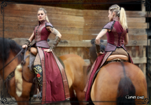 Load image into Gallery viewer, corset coat woman rider

